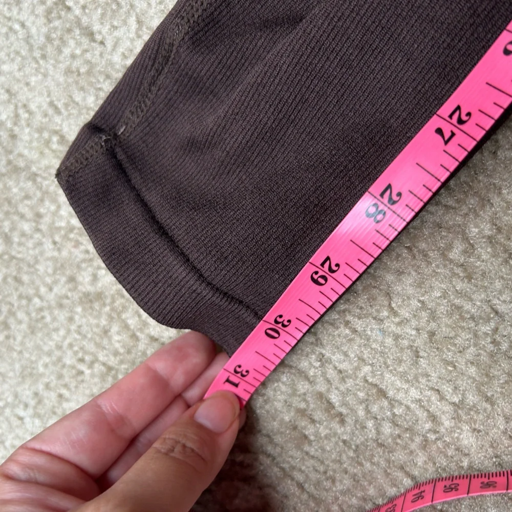 Hoxton Haus Brown Ribbed Leggings M/L - Picture 6 of 6